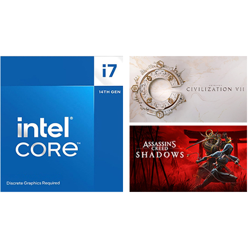 Intel Core i7-14700K Unlocked Desktop Processor + Assassin's Creed Shadows + Sid Meier's Civilization VII