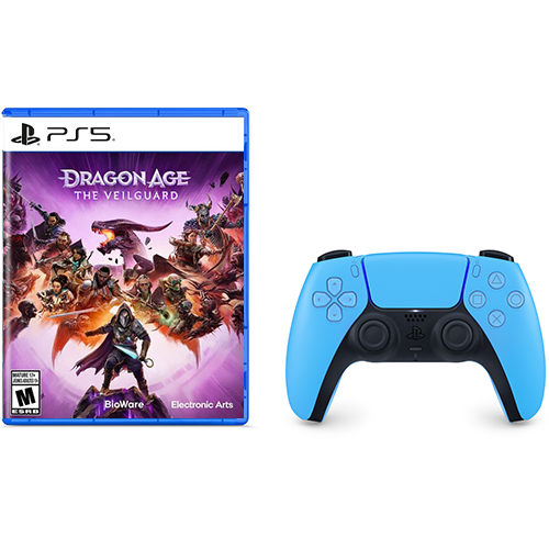 PlayStation 5 DualSense Wireless Controller Starlight Blue + Dragon Age: The Veilguard PlayStation 5