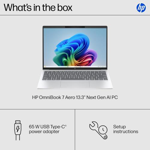 HP Omnibook 7 Aero 13.3" 2K Copilot+PC AMD Ryzen AI 5 340 16GB RAM 512GB SSD Glacier Silver