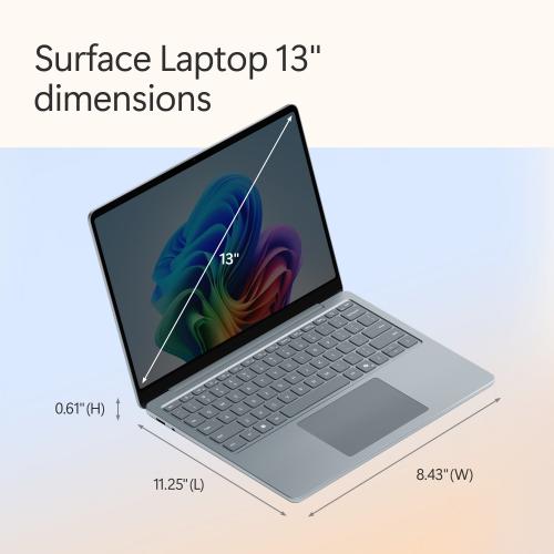 Microsoft Surface Laptop Copilot+ PC 13" Touchscreen Snapdragon X Plus Processor 16GB RAM 512GB UFS (8th Edition) Ocean