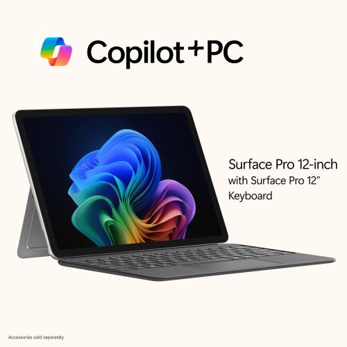 Microsoft Surface Pro Copilot+ PC Touchscreen 12" LCD Snapdragon X Plus 16GB RAM 256GB UFS Platinum
