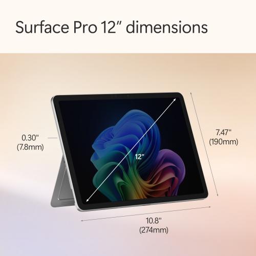 Microsoft Surface Pro Copilot+ PC Touchscreen 12" LCD Snapdragon X Plus 16GB RAM 256GB UFS Platinum