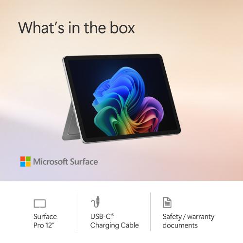 Microsoft Surface Pro Copilot+ PC Touchscreen 12" LCD Snapdragon X Plus 16GB RAM 256GB UFS Platinum