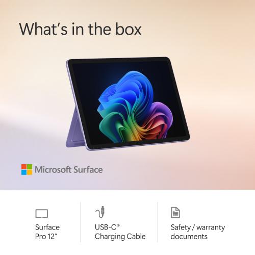 Microsoft Surface Pro Copilot+ PC Touchscreen 12" LCD Snapdragon X Plus 16GB RAM 512GB UFS Violet