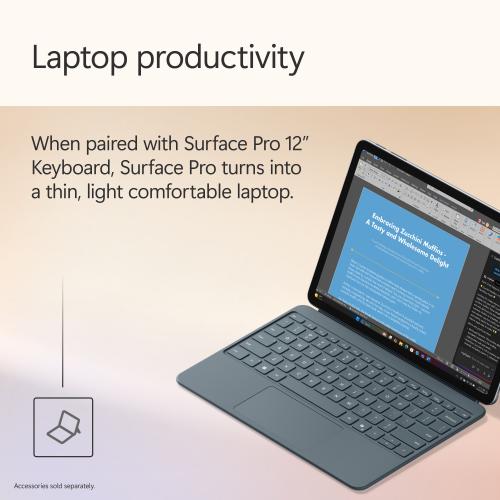 Microsoft Surface Pro Copilot+ PC Touchscreen 12" LCD Snapdragon X Plus 16GB RAM 512GB UFS Ocean
