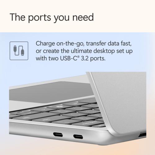 Microsoft Surface Laptop Copilot+ PC 13" Touchscreen Snapdragon X Plus Processor 16GB RAM 256GB UFS (8th Edition) Platinum