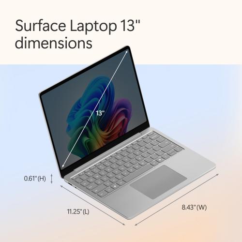 Microsoft Surface Laptop Copilot+ PC 13" Touchscreen Snapdragon X Plus Processor 16GB RAM 256GB UFS (8th Edition) Platinum