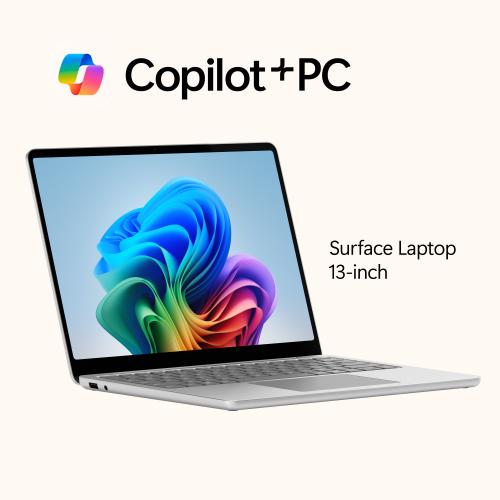 Microsoft Surface Laptop Copilot+ PC 13" Touchscreen Snapdragon X Plus Processor 16GB RAM 256GB UFS (8th Edition) Platinum