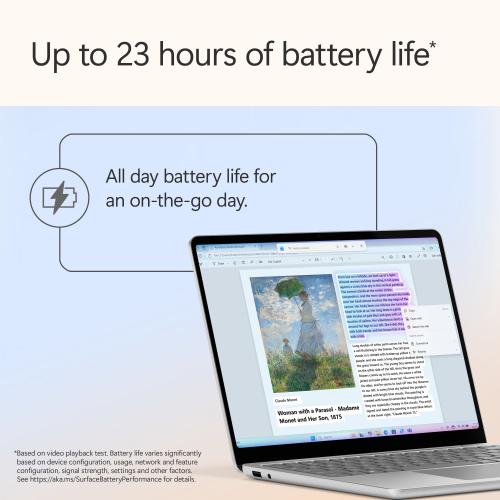 Microsoft Surface Laptop Copilot+ PC 13" Touchscreen Snapdragon X Plus Processor 16GB RAM 256GB UFS (8th Edition) Platinum
