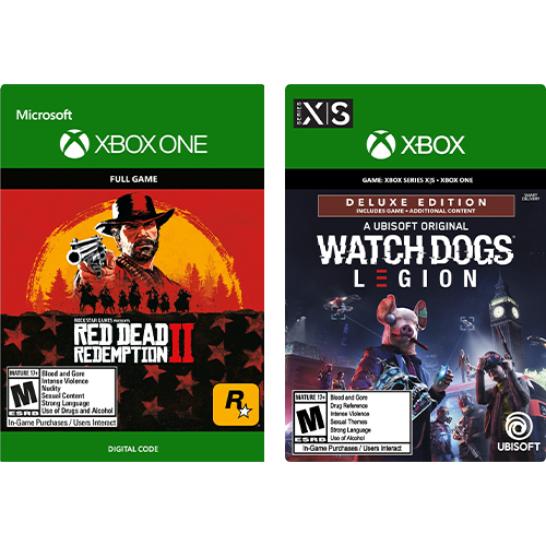 Red Dead Redemption 2 (Digital Download) + Watch Dogs Legion Deluxe Edition (Digital Download)
