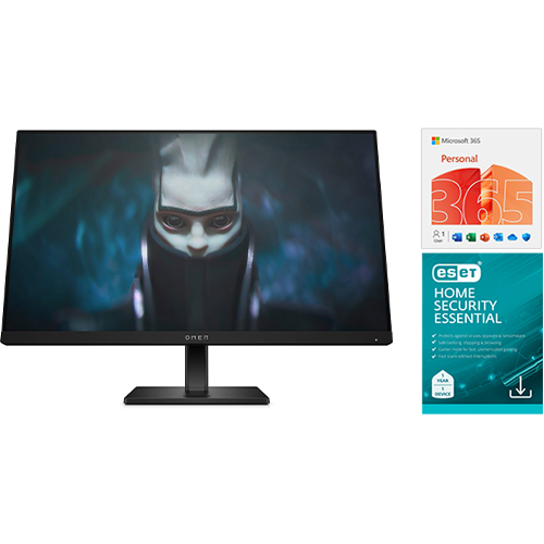 HP OMEN 23.8" FHD 165Hz FreeSync Premium Gaming Monitor + Microsoft 365 Personal 15 Month Subscription with Copilot + ESET Home Security Essential (Digital Download)