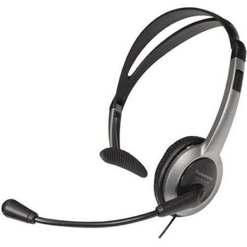 Panasonic KX-TCA430 Wired Headset - 4 ft Cord length - Volume control & mute button - Adjustable noise-cancellation - Reversible & fold-able Headset - Comfort-Fit hands free usage
