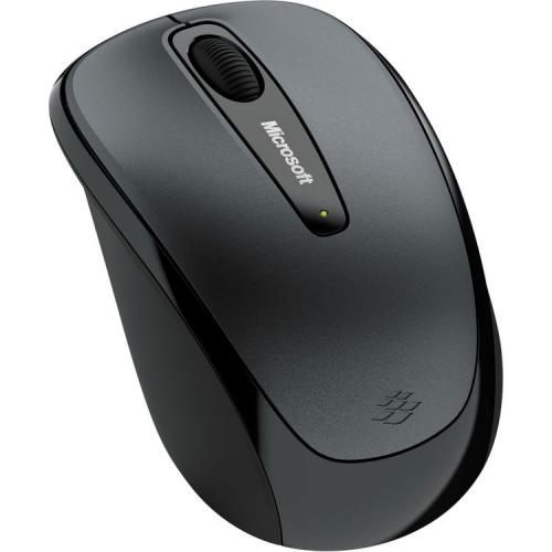 Microsoft 3500 Wireless Mobile Mouse Loch Ness Gray   Radio Frequency Connection   BlueTrack Enabled   Scroll Wheel   Ambidextrous Design   USB Type A Connector 