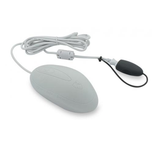 Seal Shield Waterproof Mouse White - Optical Sensor - Cable Connectivity - USB Interface - 800 dpi - Scroll Button