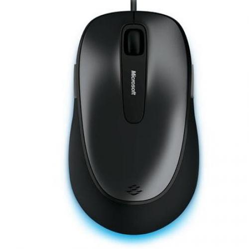 Microsoft 4500 Mouse - Wired USB - 1000 dpi - 5 Button(s) - Contoured Shape - Rubber Side Grips