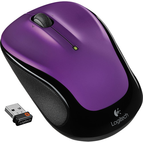 Logitech M325 Wireless Mouse, 2.4 GHz with USB Unifying Receiver, 1000 DPI Optical Tracking, 18-Month Life Battery, / / Laptop / Chromebook (Violet) - antonline.com