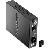 TRENDnet Intelligent 1000Base-T to 1000Base-LX Dual Wavelength Single Mode SC Fiber Media Converter (10km/6.2miles) Fiber to Ethernet Converter; Fiber Port; RJ-45; Lifetime Protection; TFC-1000S10D5