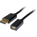 StarTech.com 3ft (1m) DisplayPort to Mini DisplayPort Cable, 4K x 2K Video, DP Male to Mini DP Female Adapter Cable, DP to mDP 1.2 Monitor
