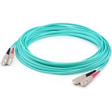 AddOn 2m SC (Male) to SC (Male) Aqua OM3 Duplex Fiber OFNR (Riser-Rated) Patch Cable