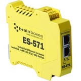 Brainboxes Isolated Industrial Ethernet to Serial 1xRS232/422/485 + Ethernet Switch