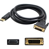 5PK 10ft DisplayPort 1.2 Male to DVI-D Dual Link (24+1 pin) Male Black Cables Which Requires DP++ For Resolution Up to 2560x1600 (WQXGA)