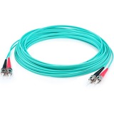 AddOn 1m ST (Male) to ST (Male) Aqua OM4 Duplex Fiber OFNR (Riser-Rated) Patch Cable