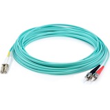 AddOn 5m LC (Male) to ST (Male) Aqua OM3 Duplex Fiber OFNR (Riser-Rated) Patch Cable
