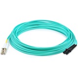 AddOn 10m LC (Male) to MT-RJ (Male) Aqua OM3 Duplex Fiber OFNR (Riser-Rated) Patch Cable