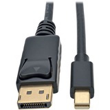 Tripp Lite Mini DisplayPort to DisplayPort Adapter Cable 4K M/M Black Mdp to DP 3ft