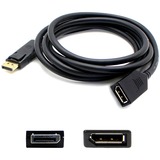 6ft DisplayPort 1.2 Male to DisplayPort 1.2 Female Black Cable For Resolution Up to 3840x2160 (4K UHD)