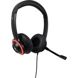 V7 Safe sound Education k-12 Headset with Microphone, volume limited, antimicrobial, 2m USB cable, Laptop Computer, Chromebook, PC