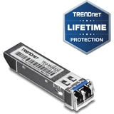 TRENDnet SFP Single Mode LC Module (20km/ 12.4 mi), TEG-MGBS20, Data Rates up to 1.25Gbps, 1310nm Single Mode, IEEE 802.3z Gigabit Ethernet, ANSI Fiber Channel Compliant, Lifetime Protection