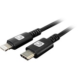 Comprehensive Pro AV/IT Lightning Male to USB-C Male Cable Black 6ft