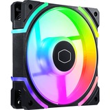 Cooler Master MasterFan SF120M ARGB Premium Square Frame Fan, ARGB 3-Pin, 18 Independently LEDs, PWM Control Inter-Link Fan Blade, Industrial Material, for Computer Case, CPU Liquid and Air Cooler