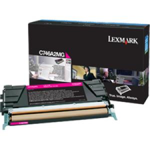Lexmark Magenta Toner Cartridge, 7000 Yield (C746A2MG)