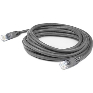 AddOn 1ft RJ-45 (Male) to RJ-45 (Male) Straight Gray Cat6 UTP PVC Copper Patch Cable