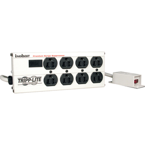 Tripp Lite by Eaton Isobar 8-Outlet Surge Protector, 12 ft. Cord with Right-Angle Plug, 3840 Joules, Remote Master Switch, Metal Housing