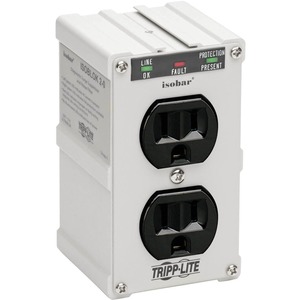 Tripp Lite by Eaton Isobar 2-Outlet Surge Protector, Direct Plug-In, 1410 Joules, Diagnostic LEDs, Metal Housing