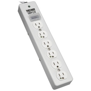 Tripp Lite by Eaton Hospital-Grade Surge Protector with 6 Hospital-Grade Outlets, 15 ft. (4.57 m) Cord, 1050 Joules, UL 1363, Not for Patient-Care Rooms