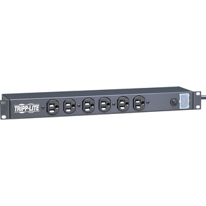Tripp Lite by Eaton 1U Rack-Mount Power Strip 120V 15A 5-15P 12 Outlets (6 Front-Facing 6-Rear-Facing) 15 ft. (4.57 m) Cord