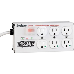 Tripp Lite by Eaton Isobar Hospital-Grade 6-Outlet Surge Protector 15 ft. (4.57 m) Cord 3330 Joules LEDs UL 1363 Not For Patient-Care Vicinities