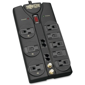 Tripp Lite by Eaton Protect It! 8-Outlet Surge Protector 10 ft. Cord 3240 Joules Modem/Coax/Ethernet Protection RJ45