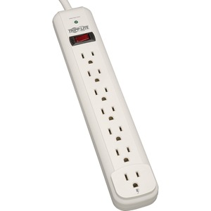 Eaton Tripp Lite Series Protect It! 7-Outlet Surge Protector, 6 ft. Cord, 1080 Joules, Diagnostic LED, Light Gray Housing