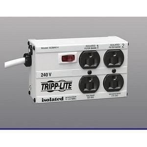 Tripp Lite by Eaton Isobar 4-Outlet 230V Surge Protector, 6 ft. (1.83 m) Cord with Right-Angle Plug, 330 Joules, Metal Housing