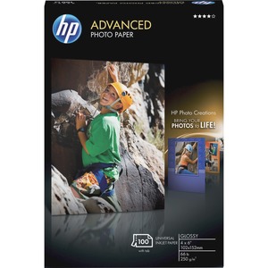 HP Advanced Photo Paper, Glossy (100 Sheets, 4 x 6 Inches, borderless)