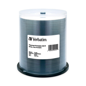 Verbatim CD-R 700MB 52X White Thermal Printable, Hub Printable