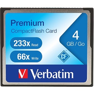 Verbatim 4GB 233X Premium CompactFlash Memory Card
