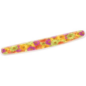 3M Gel Wrist Rest for Keyboards, Soothing Gel Comfort with Durable, Easy to Clean Cover, 18", Fun Daisy Design (WR308DS), 2.5" x 18" x 2.8"
