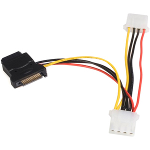 StarTech.com Serial ATA 15 Pin to LP4 Power Cable Adapter w/ 2 Extra LP4
