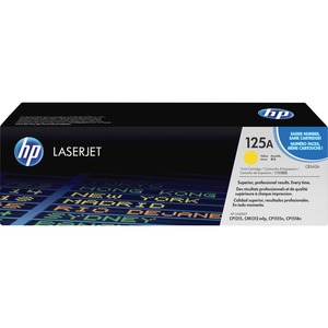 HP 125A Yellow Toner Cartridge | Works with HP Color LaserJet CM1312 MFP Series, HP Color LaserJet CP1215, CP1515, CP1518 Series | CB542A